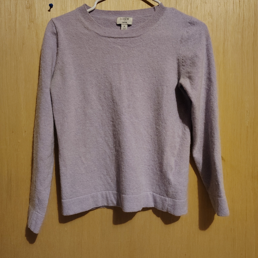 J. Crew Teddie Crewneck Sweater Light Lavender Size S
